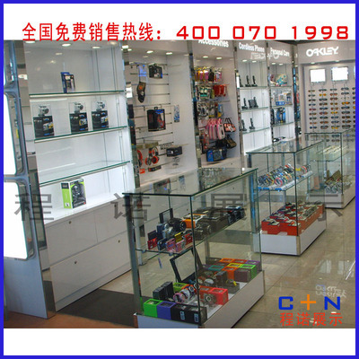 上海程诺家具厂 木质底座玻璃展示柜，提升数码产品销售体验